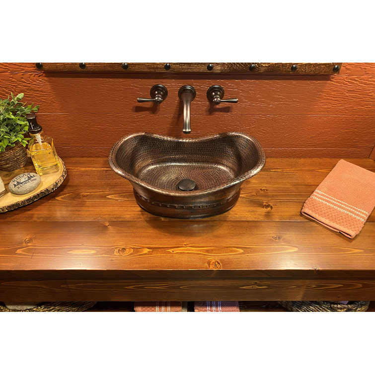 Premier Copper Products Oil Rubbed Bronze Hand Hammered Vessel Bathroom